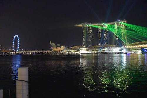 シンガポール風水ツアー㉚ マリーナベイサンズのレーザーショー